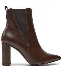 Botki na słupku R.Polański brązowe 