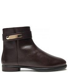 Botki na słupku ECCO brązowe 