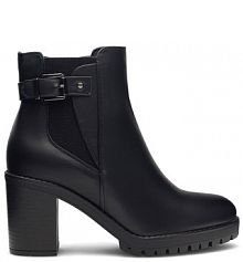 Botki na słupku Clara Barson czarne 