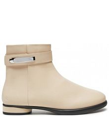 Botki na słupku ECCO beżowe 