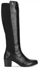 Kozaki na obcasie Rieker czarne 