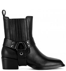 Botki na słupku GINO ROSSI czarne 