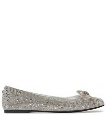 Baleriny Steve Madden srebrne damskie 