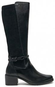 Kozaki na obcasie Caprice czarne 