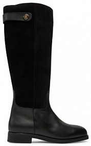 Kozaki Tommy Hilfiger czarne damskie 