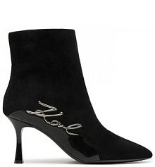 Botki na szpilce KARL LAGERFELD czarne 