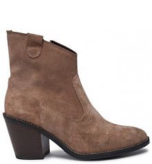 Botki na słupku Ryłko brązowe 