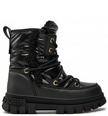 Śniegowce Tommy Hilfiger czarne dziecięce 