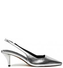 Sandały na szpilce Nine West srebrne 