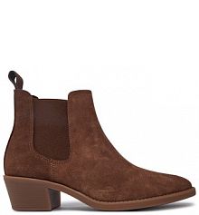 Botki na słupku Ryłko brązowe 