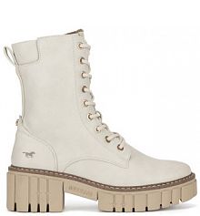 Botki na słupku Mustang białe 