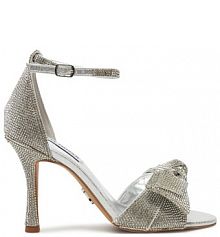 Sandały na słupku Steve Madden srebrne 