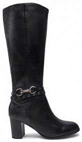 Kozaki na obcasie Caprice czarne 