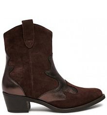 Botki na słupku Unisa brązowe 