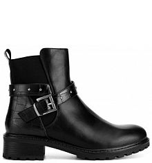 Botki na słupku Clara Barson czarne 