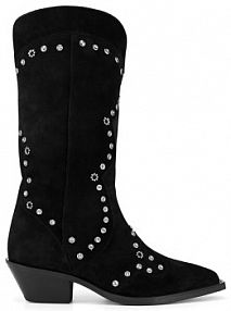 Kozaki na obcasie Eva Minge czarne 