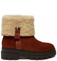 Botki Tommy Hilfiger brązowe damskie 