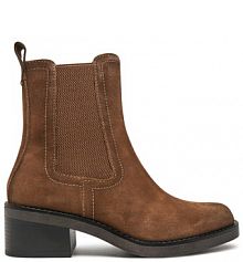 Botki na słupku Tamaris brązowe 