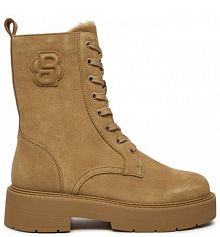 Botki BOSS beżowe damskie 