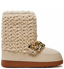 Śniegowce LOVE MOSCHINO beżowe damskie 