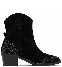 Botki na słupku Tamaris czarne 