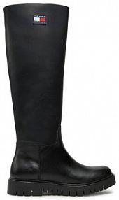 Kozaki Tommy Jeans czarne damskie 