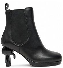 Botki na słupku KARL LAGERFELD czarne 