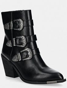 Botki na słupku Buffalo  czarne 1221041.BLK