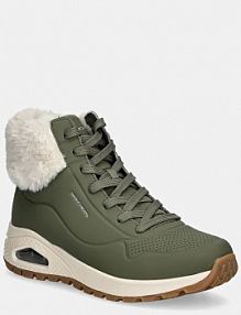 Śniegowce Skechers  zielone damskie 167274