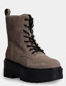 Workery Calvin Klein Jeans  brązowe damskie YW0YW01554