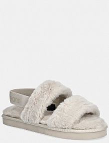 Kapcie Calvin Klein Jeans  beżowe damskie YW0YW01595