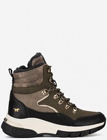 Trzewiki mustang oliwkowe damskie 1481-605