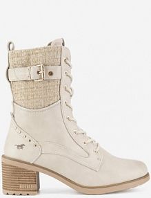 Trzewiki mustang białe damskie 1441-507-243