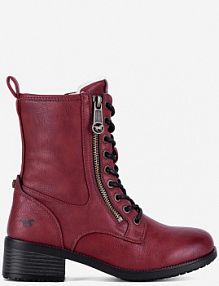 Trzewiki mustang czerwone damskie 1402-601