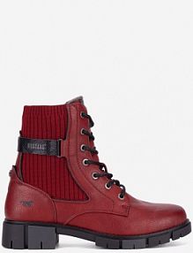 Trzewiki mustang czerwone damskie 1443-502