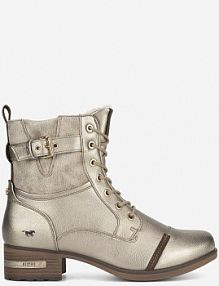 Trzewiki mustang złote damskie 1229-606