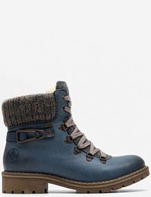 Trzewiki Rieker niebieskie damskie Y9131-15