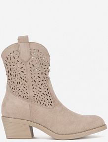 Botki na obcasie Jenny Fairy beżowe WFA2878-1