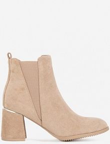 Botki na obcasie Jenny Fairy beżowe WFA3048-1