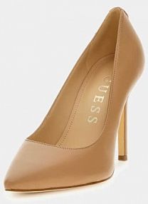 Czółenka Guess beżowe skórzane   gabben