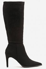 Czarne Casualowe Kozaki Vices na Szpilce Tamirith