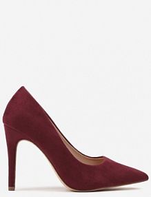 Bordowe Szpilki Vices z Wkładką ze Skóry Naturalnej Innatia