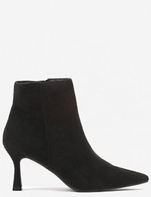Czarne Botki Vices na Szplice ze Szpiczastym Noskiem Ravalise