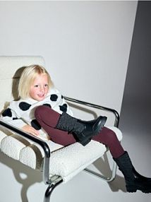 Ocieplane kozaki Reserved czarne dziecięce 011BO-99X