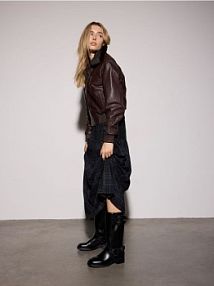 Kozaki na obcasie z klamrami Reserved czarne damskie 126CY-99X