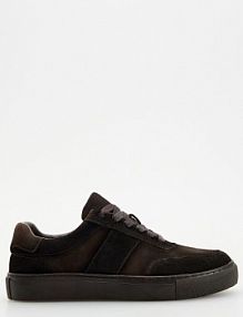 Skórzane trampki Reserved brązowe męskie 147CA-88X