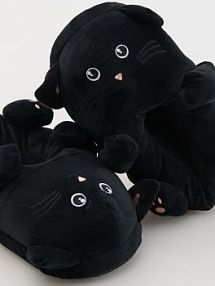 Kapcie koty Reserved ciemnoszare dziecięce 682BW-90X