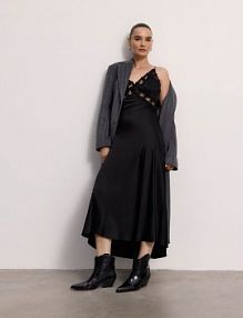 Skórzane kowbojki Reserved czarne damskie 703BD-99X