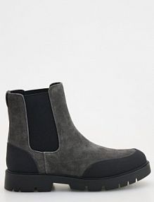 Skórzane sztyblety Reserved ciemnoszare męskie 816BV-90X