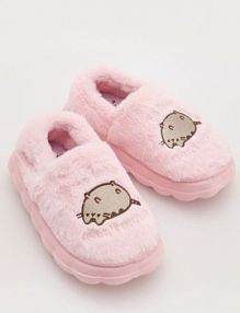 Wkładane kapcie Pusheen Reserved brudny/róż dziecięce 863BW-39X